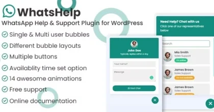 WhatsApp Chat Support Pro – WordPress Plugin