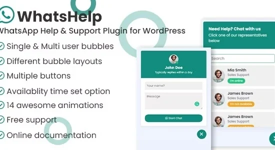 WhatsApp Chat Support Pro – WordPress Plugin