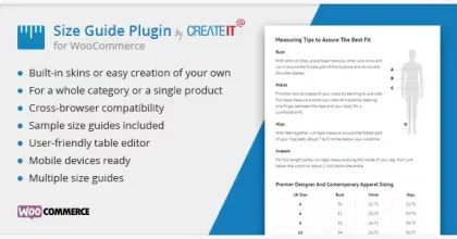 WooCommerce Product Size Guide