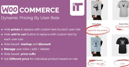 Woocommerce Dynamic Pricing By User Role