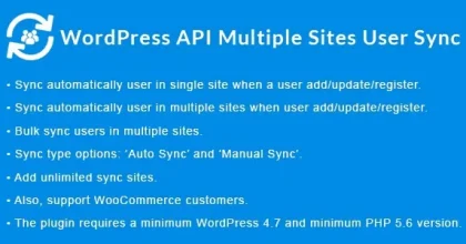 WordPress API Multiple Sites User Sync