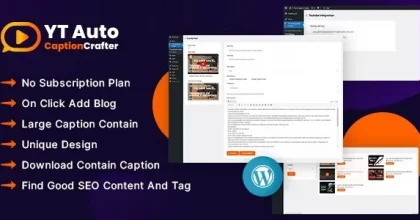 YT Auto Caption Crafter – Video Content Generator WordPress Plugin