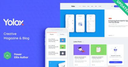 Yolox Modern WordPress Blog Theme for Business & Startup