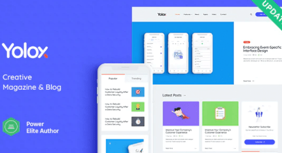 Yolox Modern WordPress Blog Theme for Business & Startup