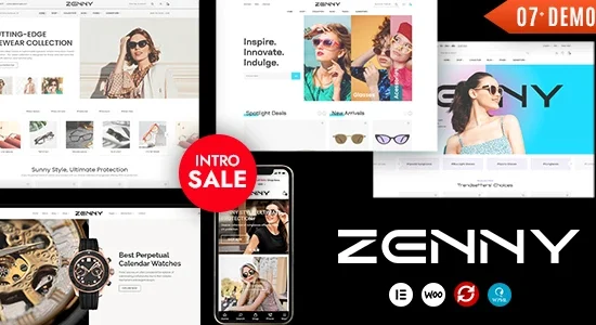 Zenny Jewelry, Watches & Glasses Elementor WooCommerce WordPress Theme