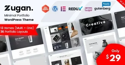 Zugan – Minimal Portfolio WordPress Theme