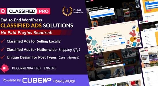 ClassifiedPro Local Classifieds Ads WordPress Theme