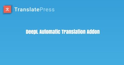 TranslatePress DeepL Automatic Translation