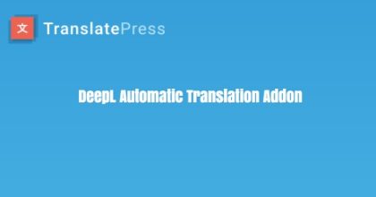 TranslatePress DeepL Automatic Translation