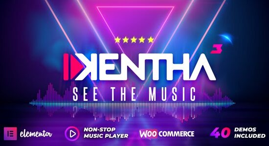 Kentha Non-Stop Music WordPress Theme with Ajax