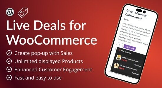 live deals for woo commerce