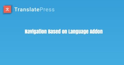 TranslatePress Navigation Based on Language Addon