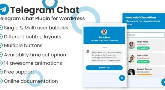 Telegram Chat Support Pro – WordPress Plugin